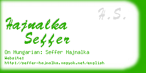 hajnalka seffer business card